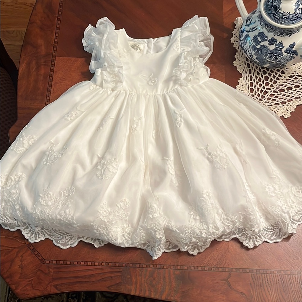 Elegant White Kids Dress